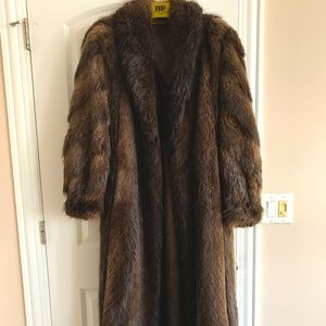Full length beaver coat